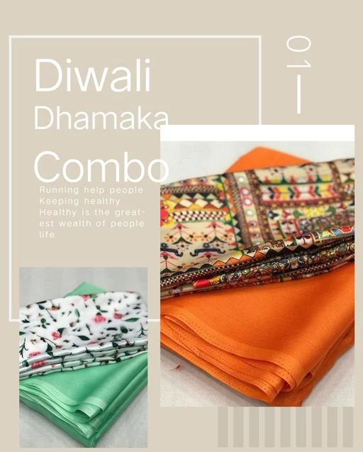 Checkout this latest Sarees
Product Name: *Diwali Dhamaka Combo Women's moss chiffon saree *
Saree Fabric: Chiffon
Blouse: Running Blouse
Blouse Fabric: Satin Silk
Pattern: Solid
Blouse Pattern: Printed
Net Quantity (N): Pack of 2
Sizes: 
Free Size (Saree Length Size: 5.4 m, Blouse Length Size: 0.8 m) 
Country of Origin: India
Easy Returns Available In Case Of Any Issue


SKU: BF-Combo-Green+Orange
Supplier Name: Baabeez world-

Code: 085-9913729-1671

Catalog Name: Chitrarekha Fabulous Sarees
CatalogID_1765855
M03-C02-SC1004