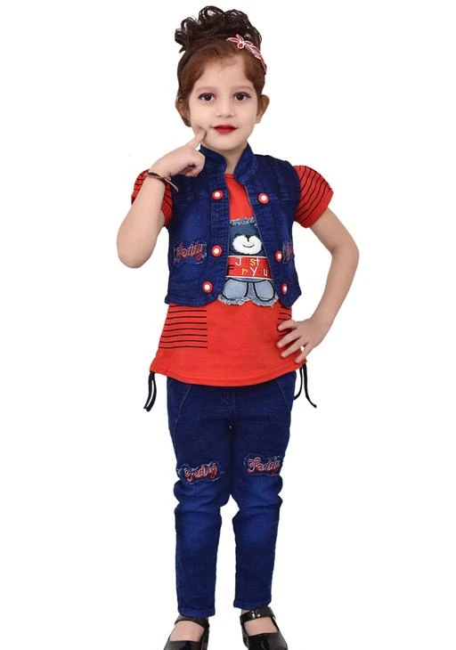 Red Denim Jeans - Little Girl