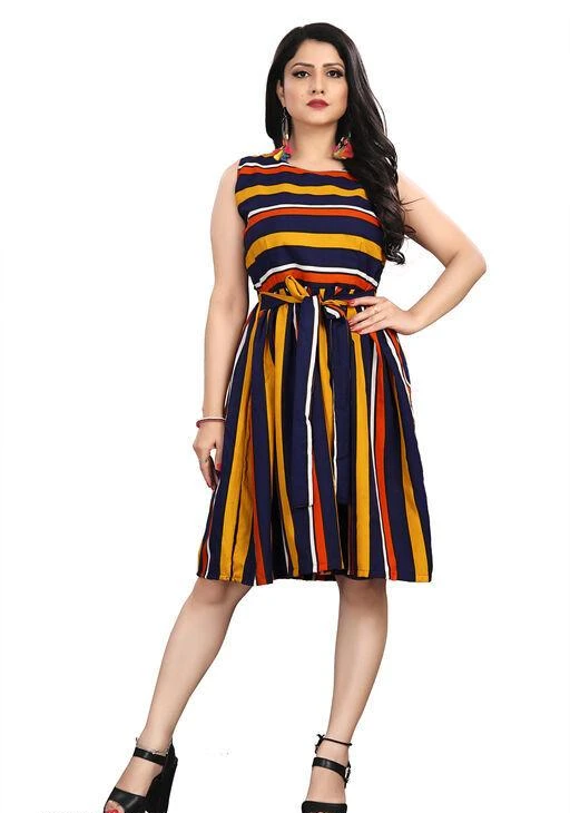 Checkout this latest Dresses
Product Name: *New Fancy Westernwear*
Fabric: Crepe
Sleeve Length: Sleeveless
Pattern: Printed
Net Quantity (N): 1
Sizes:
XS, S (Bust Size: 36 in, Length Size: 38 in) 
M (Bust Size: 38 in, Length Size: 38 in) 
L (Bust Size: 40 in, Length Size: 38 in) 
XL (Bust Size: 42 in, Length Size: 38 in) 
XXL (Bust Size: 44 in, Length Size: 38 in) 
Country of Origin: India
Easy Returns Available In Case Of Any Issue


SKU: FRK-116
Supplier Name: JIYA SAREES

Code: 932-9948777-195

Catalog Name: Pretty Ravishing Women Dresses
CatalogID_1773932
M04-C07-SC1025