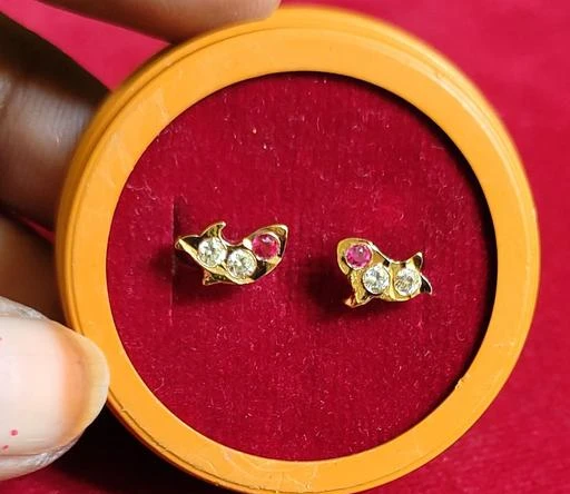 7 Stone Baby Diamond Stud Earrings